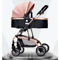 在飛比找蝦皮購物優惠-高景觀嬰兒推車可坐可躺輕便折疊避震嬰兒車寶寶兒童手推車