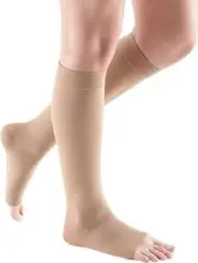 MEDIVEN Comfort Calf Highs Open Toe 15-20mmHg (Natural) Size: II