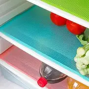 seaped 5 Pcs Refrigerator Mats,EVA Liners Washable Can Be Cut Pads Fridge Mats Drawer Table Placemats,Shelves Mats,Size 17.6"x11.3",Red/1 Green/2 Blue/2