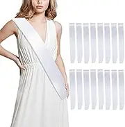 16 Pcs Sash Blank Satin Pink Sash Party Favors, Bride To Be Sash, Plain Sash, Diy Sash Sashes Custom Sash for Birthday, Homecoming, Party, Graduation, Pageants, Wedding, Hen Party, Make Your Own Sash