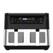 Kitchen Couture Dual View Stainless Air Fryer 10L