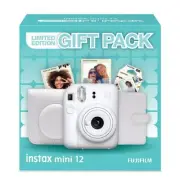 FujiFilm Instax Mini 12 Limited Edition Instant Camera Gift Pack - Clay White