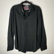 Robert Graham Black Shirt Embroidered NEW NWT Classic Fit XL