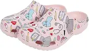 [Oshhni] Womens Clogs Protection Closed Toe Breathable Nonslip Hospital Summer Sandals
