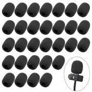 30 Pcs Mini Microphone Covers for Headset Lavalier Mic Foam Windscreen Mic Cover