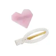 2pc Culturesse 7.1cm Retro Hart Vintage Oval & Resin Heart Set Women's Accessory