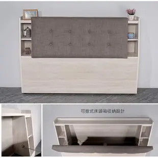 YoStyle 費羅尼收納床頭箱-雙人5尺/雙人加大6尺 床頭箱 配床組 床台 掀床 雙人床頭箱 專人配送