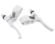 DIA-COMPE Tech-77 Old School Locking Brake Levers PAIR BMX - WHITE/WHITE