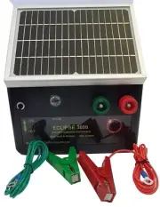 3km SOLAR Electric Fence ENERGISER Charger Thunderbird Eclipse 3000 Farm