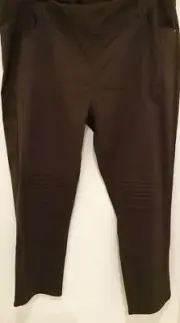 plus XL / 24 VIRTU TS TAKING SHAPE Virtuoso Pant Khaki Pin Tuck Knee NWT Rrp$129