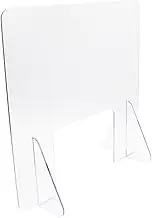 TEHAUX Removable Sneeze Guard Shield Barrier for Desktop Divider Panel Transparent Protective Screen for Countertop Easy to Clean Stable and Sturdy Design