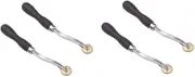 DOITOOL 2sets Professional Tailor's Tool Wooden Handle Steel Toothed Cloth Wheel Scanning Line Wheel Round Delimit Scribe for Handmade Cross-Stitching 2pcs*2