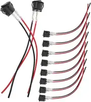 EXAOMBLE Modern Design 10pcs Mini Rocker -off Switch 2pin 15cm Wire for Car Boat Automotive