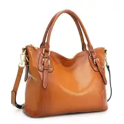 Leather Handbags Tote Shoulder Bag for Woman Satchel Designer Large Sorrel