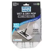 NEW WHITE MAGIC WET AND DRY MOP WET PAD REFILL Mop Attachment Replacement