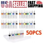 For PCB CNC Print Circuit Board 50Pcs Mini Carbide Micro Drill Bit Set 0.1-10mm