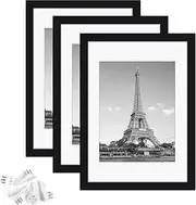 10 Inch Picture Frame Set of 3 (20x25cm) – Wall & Tabletop Photo Frames – Modern Multi Display for Home, Office & Gifts – Includes Hanging Hardware & Stand