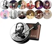 12 PCS Car Air Fresheners for Taylor's Album, Car Air Fresheners with Record Play Vent Clip for Gift, Car Player Air Diffuser, Turntable Air Freshener Album Cover, Freshener Set for Car Accessories