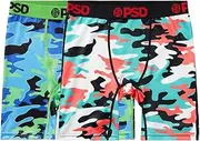[PSD] BOYS BRIGHT CAMO YTH 2PK BOXER BRIEF MULTI S