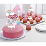 Unicorn Party Cake Topper Kit 12pk