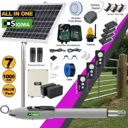SIGMA Full Farm Solar Single Swing Gate Opener Brackets 7x Remotes (All in One)
