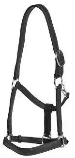 Jeremy and Lord Soft touch Leather Halter w/Adjustable Nose FULL Black