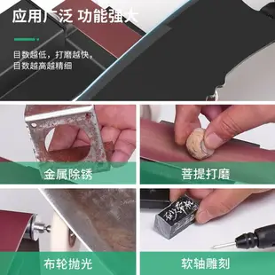 【新店鉅惠】【買就送砂帶10條】小型砂帶機微型迷你電動DIY拋光機打磨機定角磨刀機臺式