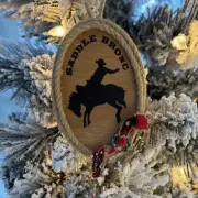 New Kurt Adler 4” Wooden Rustic Bronc Rider Christmas Ornament-“Saddle Bronc”!
