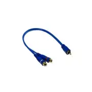 Stinger rca y 2f-1m blue interconnect (6")