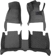 Right-Hand Drive Custom Floor Mats fit for Toyota Corolla 2007-2013 Waterproof Car Floor Liners Set Car Front & Rear Protective Pads Non-Slip Leather Car Carpet (Black)