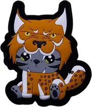 [Saspatch] Cats in Cat Pajamas - Parody PVC Moral Patch | Hook & Loop Backing