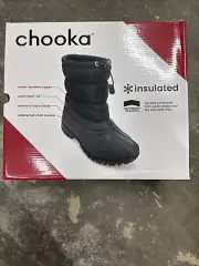 Chooka Ladies' Size 6 Water Repellant Winter Boots, Black, New in Box
