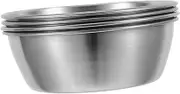 ABOOFAN 4pcs Small Stainless Steel Dipping Sauce Bowls Metal Condiment Containers for Rice Wine Soy Sauce and Seasoning Korean Style Appetizer Dish