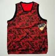 AND1 Basketball Jersey Men's XL Sleeveless Red & Black Tank Top Graphic - NWT