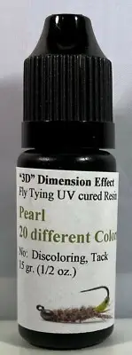 15 gr. Fly Tying UV cured Pearl resin, 20 colors, Hard