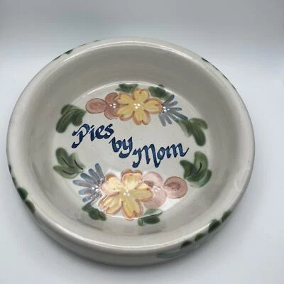 Pies By Mom Louisville Stoneware Pie Plate Vintage Bakeware Kentucky USA Baking