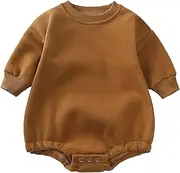 [CsgrFagr] Baby Fall And Winter Padded And Thickened Long Sleeved Crawling Suit Wrap Coat Baby Size
