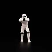 1/64 Miniature White Stormtrooper Gun Scene Man Figure Fit Cars Vehicles Toys