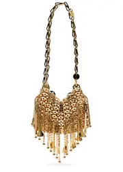 Rabanne 1969 Fringed Disc Shoulder bag - Gold ONE SIZE