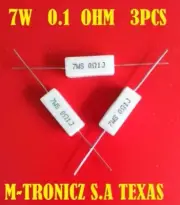 3PCS 7W 0.1 OHM 7WS0.1J CERAMIC RESISTORS 3PCS