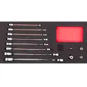 RS Pro RATCHET SPANNER SET 12Pcs 8-19mm Metric, Socket & Bit Adapter, Steel