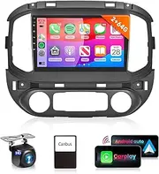 Podofo 9inch 2G 64G Car Radio for Chevy Colorado/GMC Canyon 2015-2017 with Wireless Car Play Android Auto MirrorLink,HD IPS Touch Screen Bluetooth Stereo with GPS WiFi EQ Backup Camera 28UIs