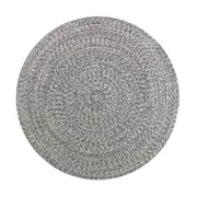 Scandinavian Round Steel Grey Rug 100 Rnd