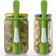 2 Pack Pickle Fork Pickle Grabber Tool-Pickle Picker for the Jar Green, 6.7X2.9X