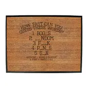 Guess These Words - Funny Novelty Doormat Man Cave Floor mat