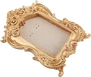 OFFIGAM Vintage Resin Picture Frames Antique Mini Jewelry Display Photo Holder for Retro Home Decor Gothic Wall Hanging Decoration Golden Finish Photography Prop for Creative Displays