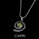 『CAPRI』精鍍白K金鑲CZ鑽 漩渦項鍊 (5折)