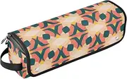 [sanluoli] Hot Hair Tools Travel Bag with Heat Resistant Pad Hair Tools Organizer Storage Bag Retro Abstract Women Essentials Storage