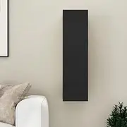 Wall-Mounted TV Cabinet TV Stand Unit Hanging Lowboard Entertainment Centre Media Console, Floating Organize Storage Cabinets, Living Room Bedroom Decorative, Black 30.5x30x110 cm