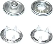 80 Sets 11mm Snaps Buttons Fastener , 7/16Inch Stainless Steel Open-Ring Cap Gripper Grip Prong No-Sew Button Fasteners Studs for DIY Baby Clothes Crafts Clothes Hats Sewing Western Shirts